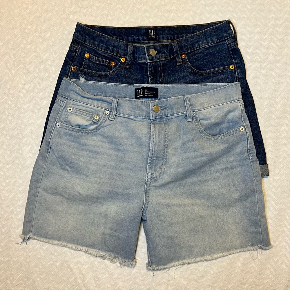 2 Paira of GAP Blue Jean Shorts Size 29